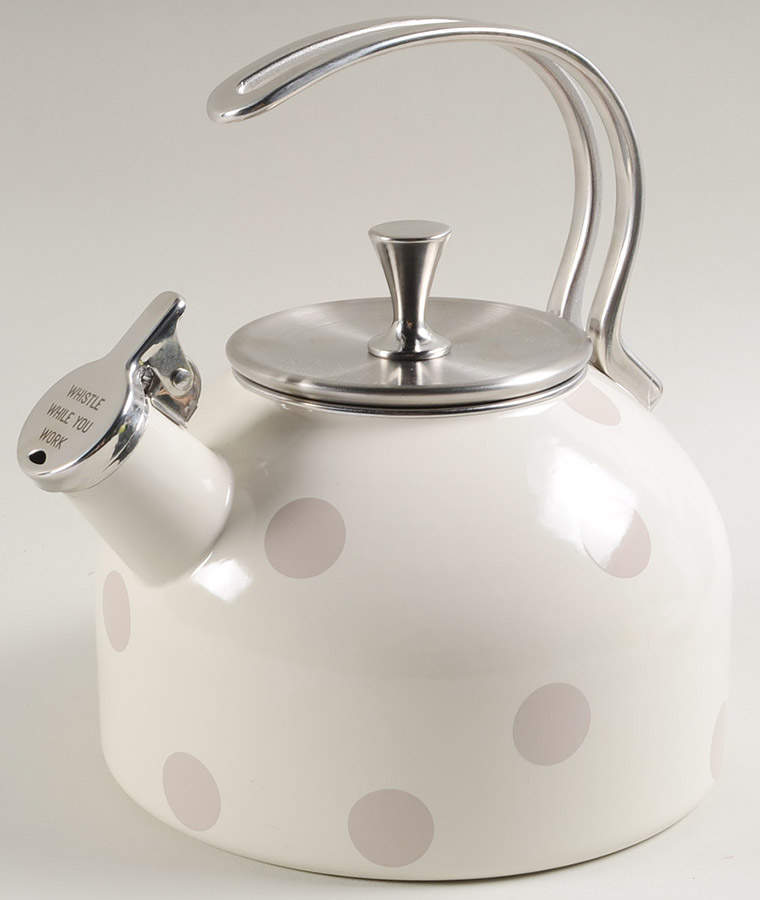 Deco Dot-Beige Metal Kettle & Lid by Lenox-1