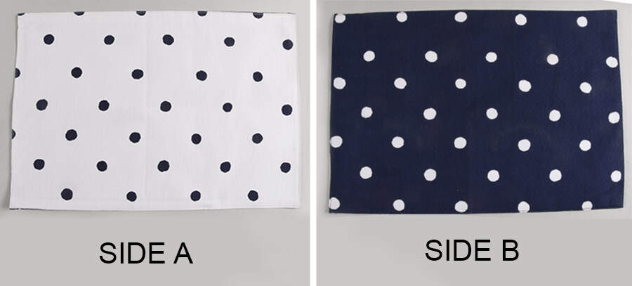 Deco Dot Cobalt Reversible Cloth Placemat by Lenox-1