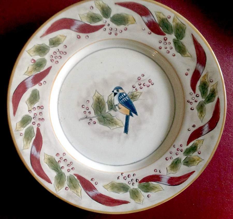 Chickadee Salad Plate by Lillian Rose-1