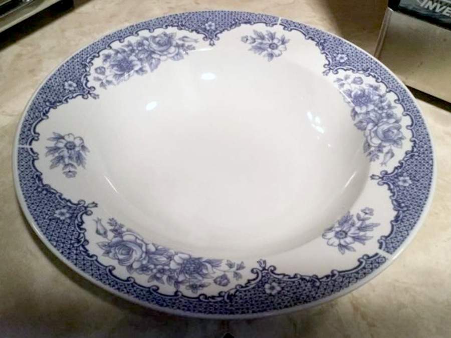 Delft Floral Rim Soup Bowl by Lynn's China-1