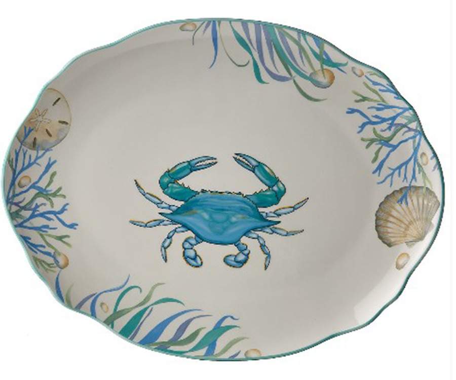 Our Family Seashore 10" Oval Serving Platter by Lenox-1