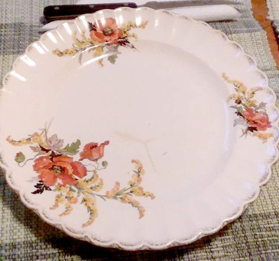Goldenrod Poppy Dinner Plate by Limoges-American-1