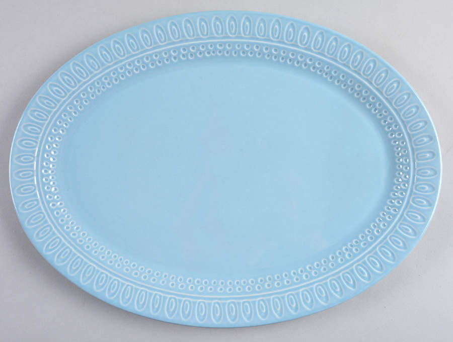 Willow Drive Blue 14" Oval Serving Platter by Lenox-1