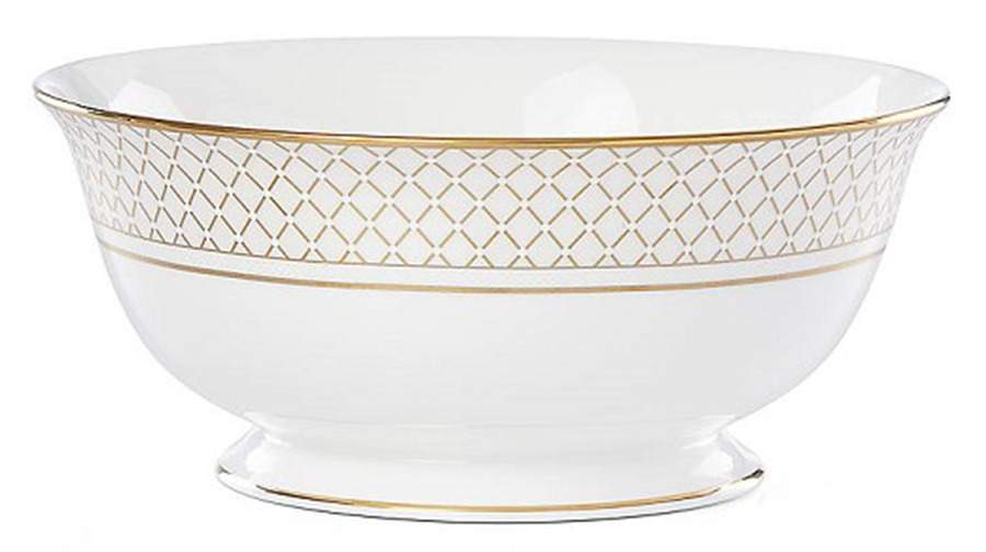 Venetian Lace Gold 8" Round Serving Bowl by Lenox-1