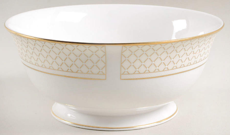 Venetian Lace Gold 8" Round Serving Bowl by Lenox-1