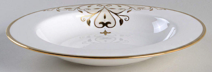 Opal Innocence Scroll Gold 9" Soup/Pasta Bowl by Lenox-1