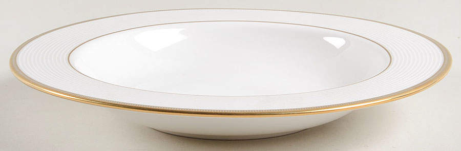 Opal Innocence Stripe Gold 9" Soup/Pasta Bowl by Lenox-1