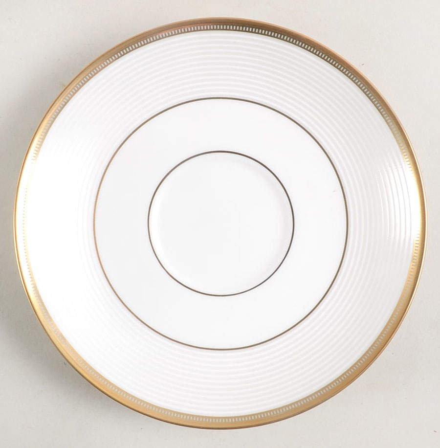 Opal Innocence Stripe Gold Saucer for Footed Cup by Lenox-1
