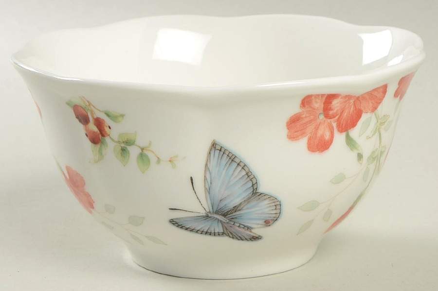 Butterfly Meadow Red Rice Bowl by Lenox-1