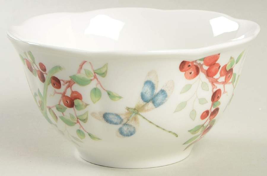 Butterfly Meadow Red Rice Bowl by Lenox-1