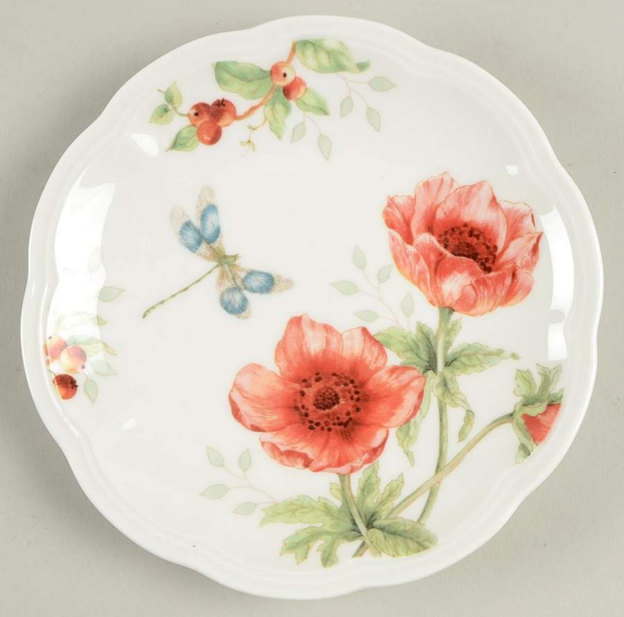 Butterfly Meadow Red Party Plate by Lenox-1