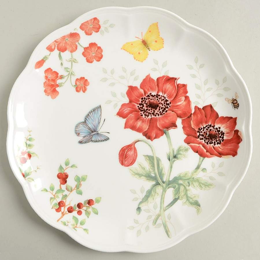 Butterfly Meadow Red Dinner Plate by Lenox-1