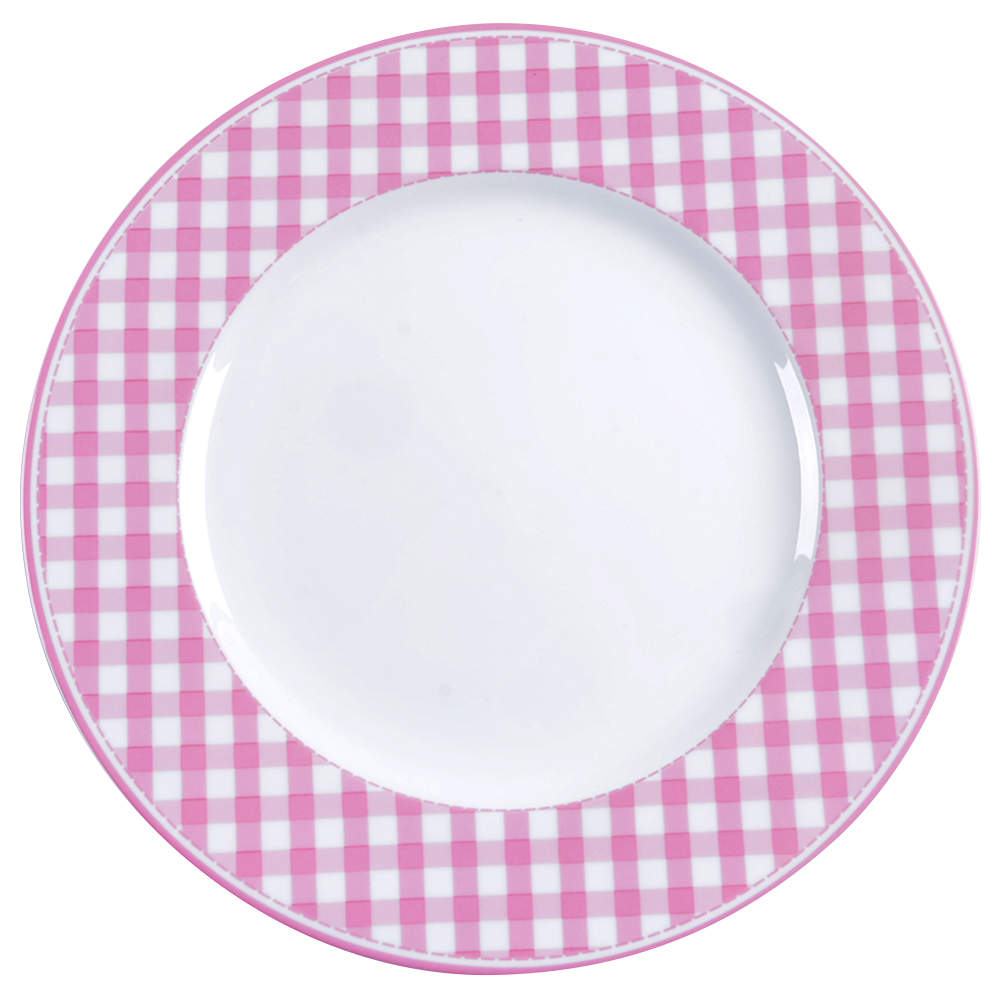 Gingham Pink Dinner Plate by Lenox-1