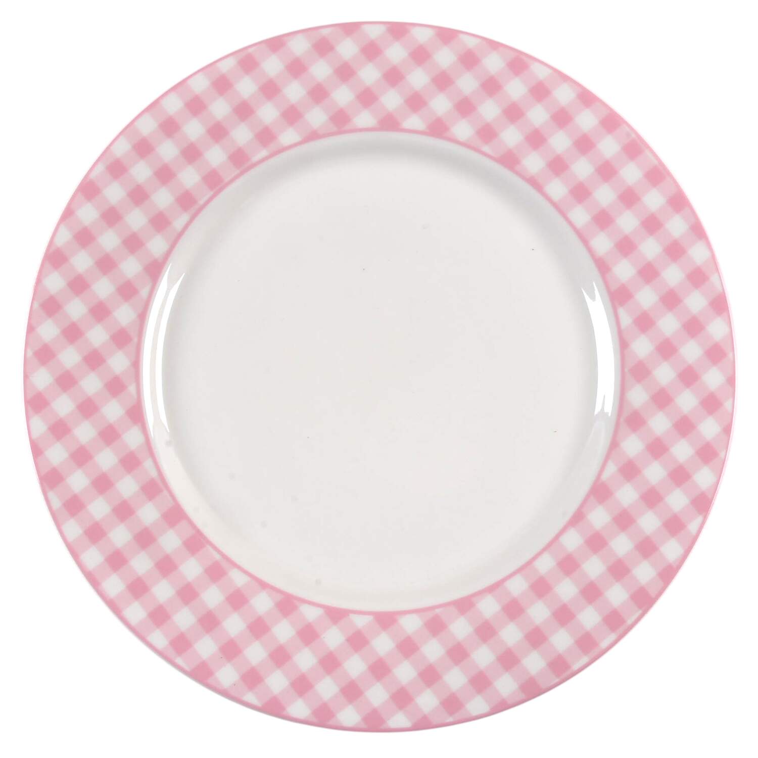 Gingham Pink Dinner Plate by Lenox-1