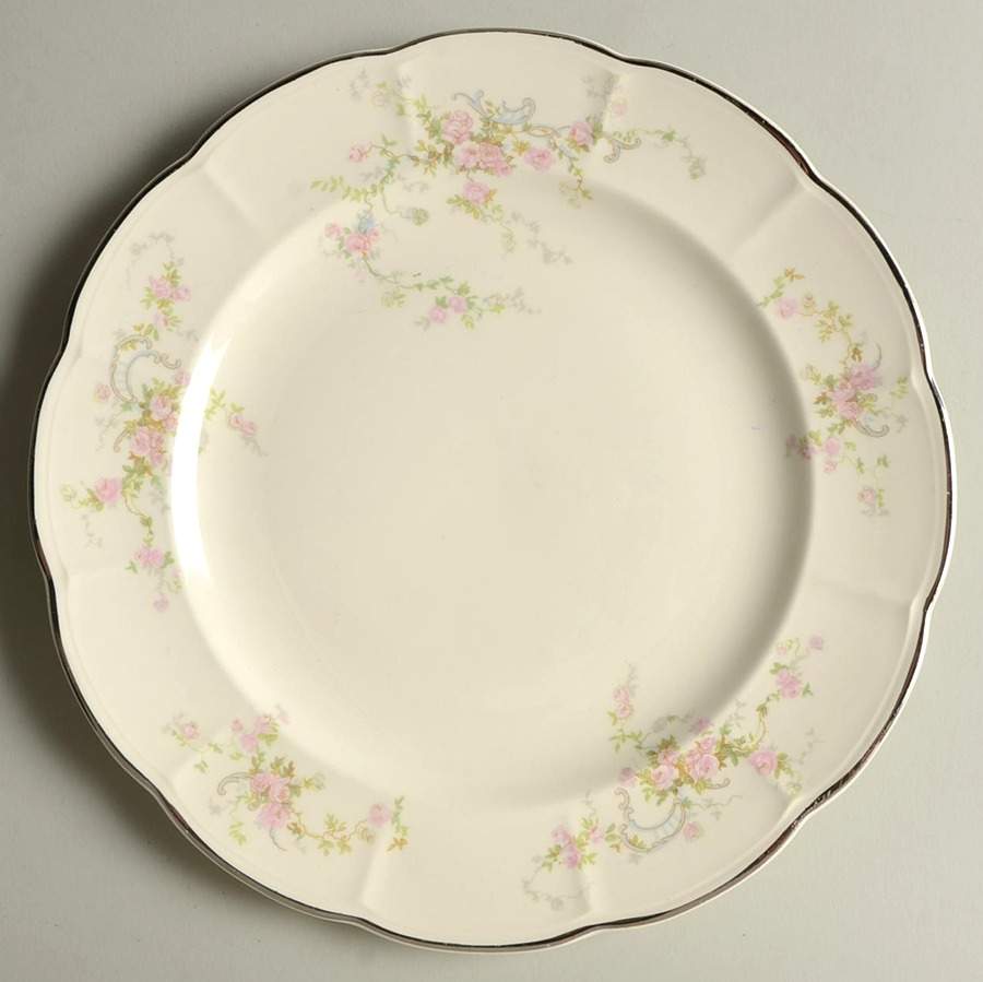 Nancy Rose Luncheon Plate by Limoges-American-1