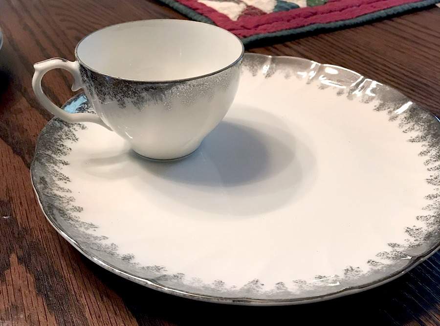 Antique Snack Plate & Cup Set by Laurel (Japan)-1