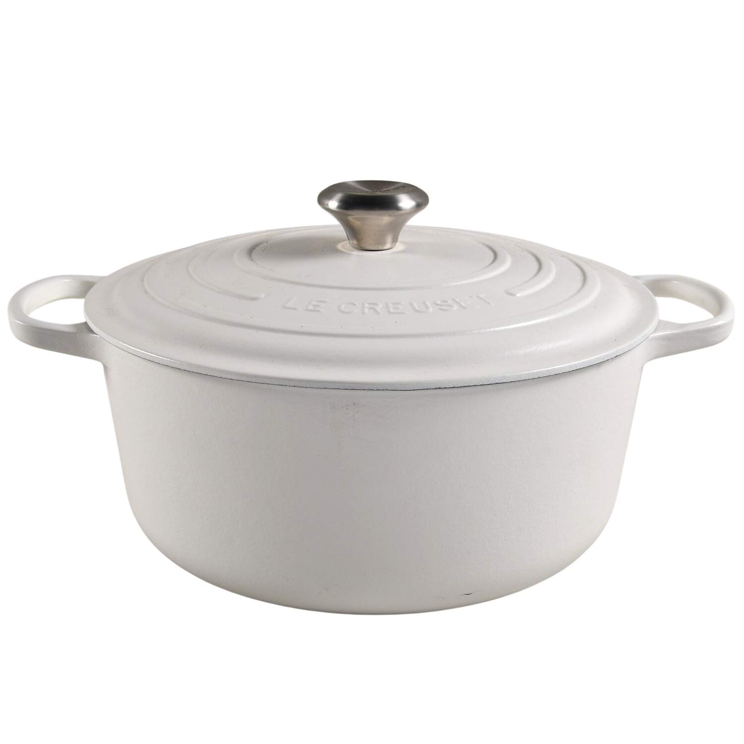 Matte White 7.25 Qt Cast Iron Dutch Oven & Lid by Le Creuset-1