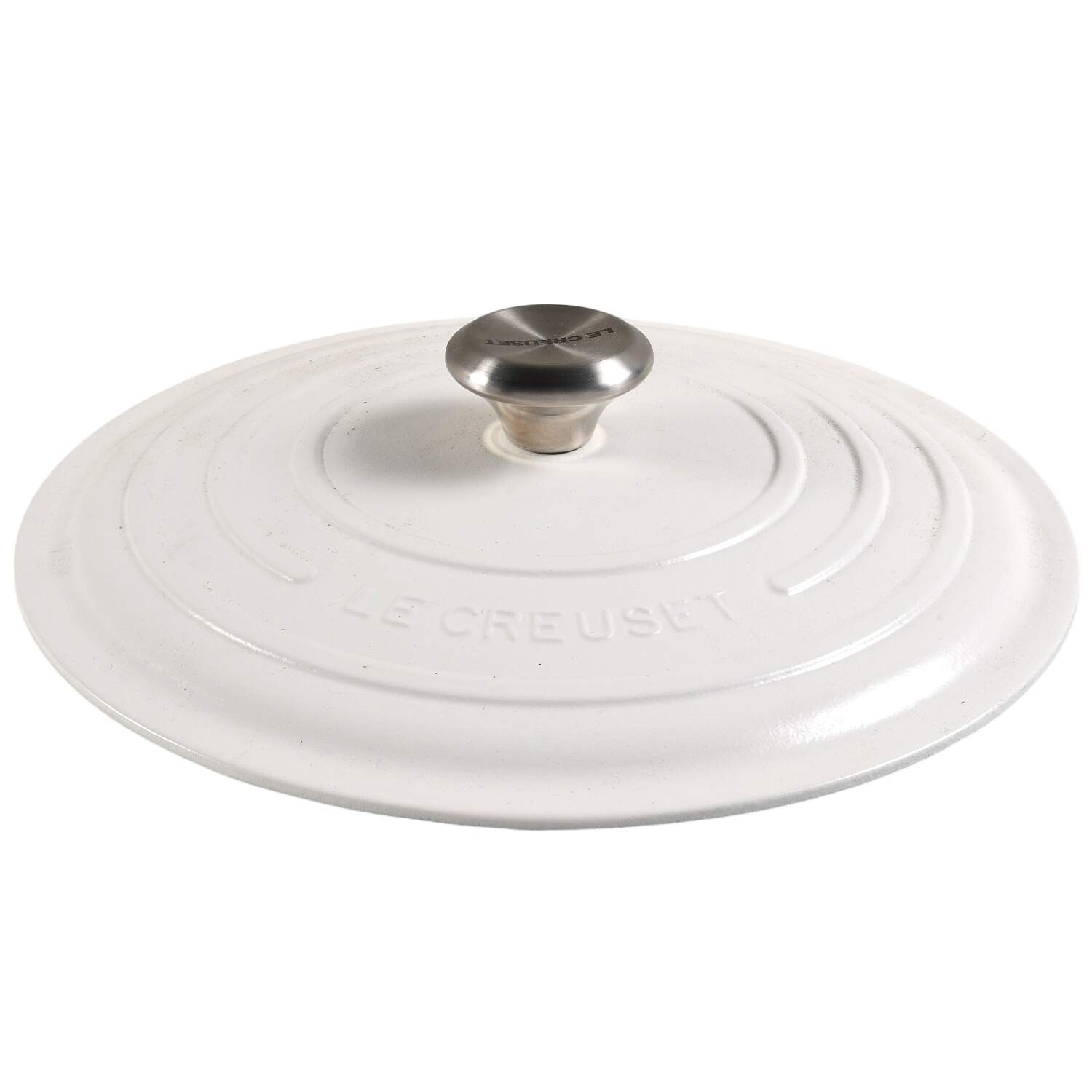 Matte White Lid for 7.25 Qt Cast Iron Dutch Oven by Le Creuset-1