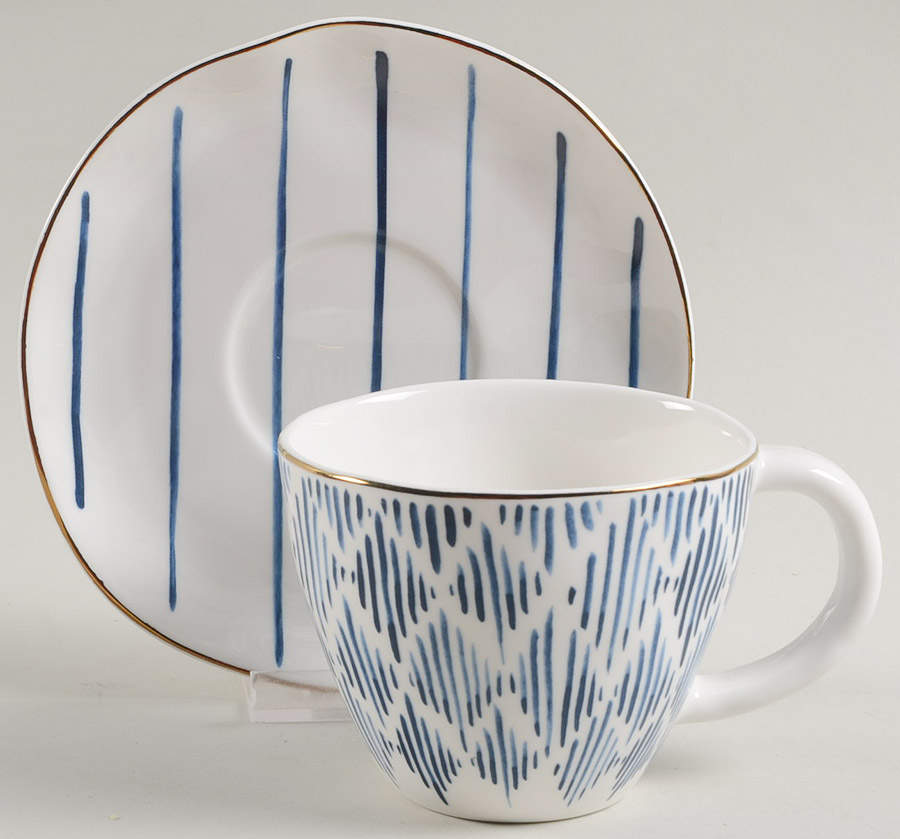 Blue Bay Flat Cup & Saucer Set by Lenox-1