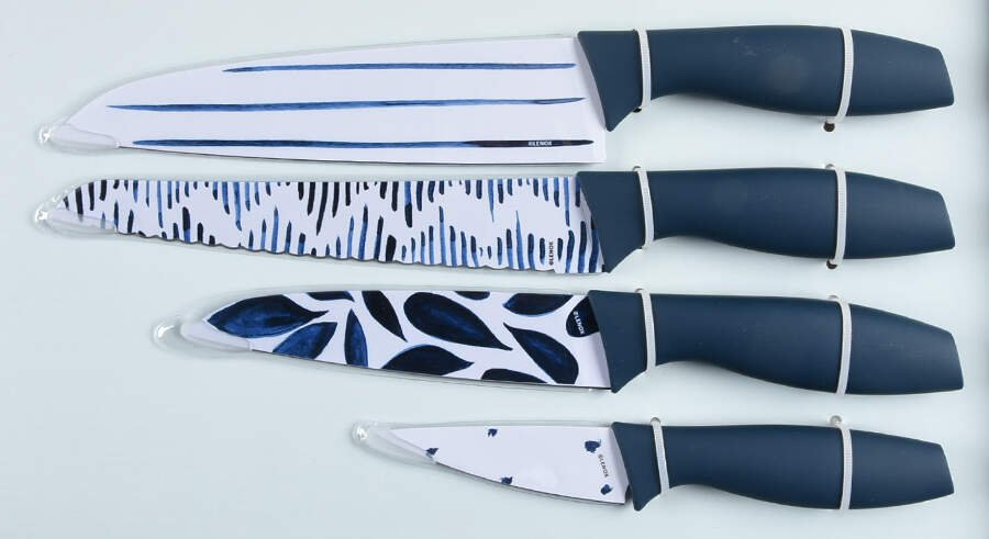 Blue Bay Printed Knife Blades - Set of 4 by Lenox-1