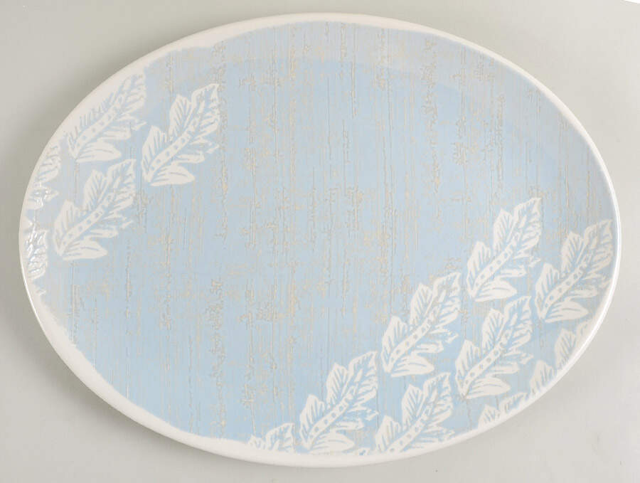 Textured Neutrals 15" Oval Serving Platter by Lenox-1
