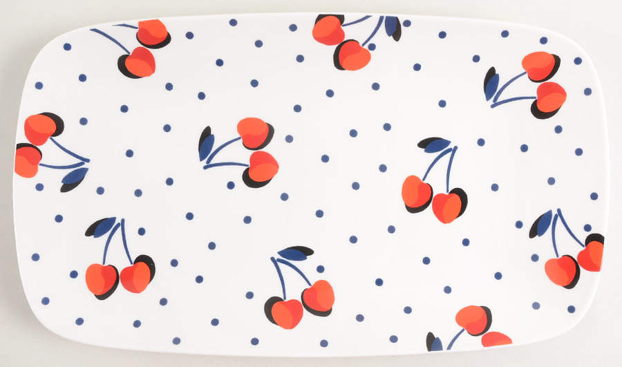 Vintage Cherry Dot Hors d'Oeuvre Tray by Lenox-1