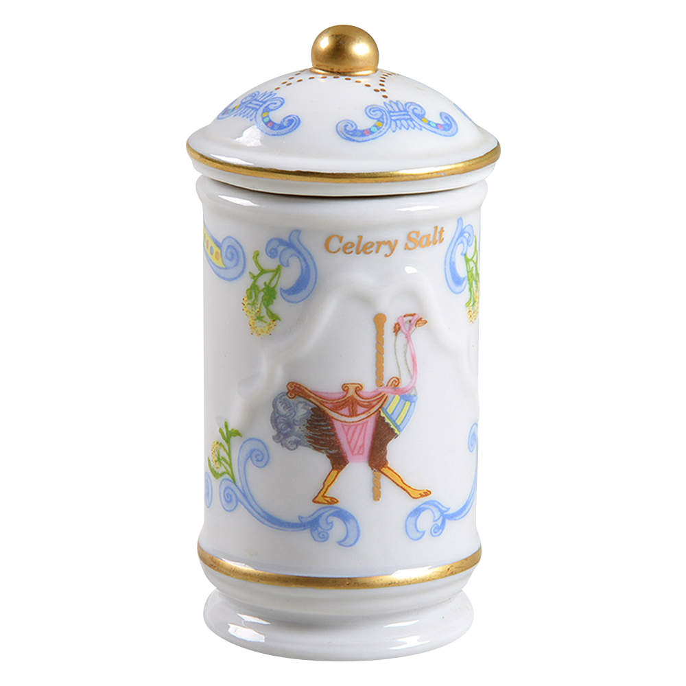 Carousel Celery Salt Spice Jar & Lid by Lenox-1