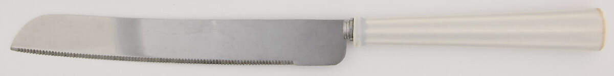 French Perle Scallop Wedding Cake Knife with Stainless Blade by Lenox-1