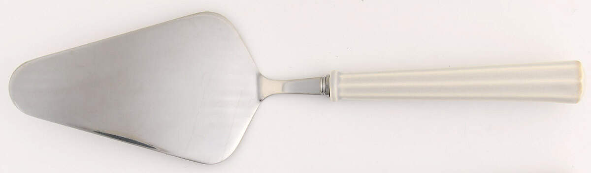 French Perle Scallop Solid Ceramic Pie/Cake Server by Lenox-1
