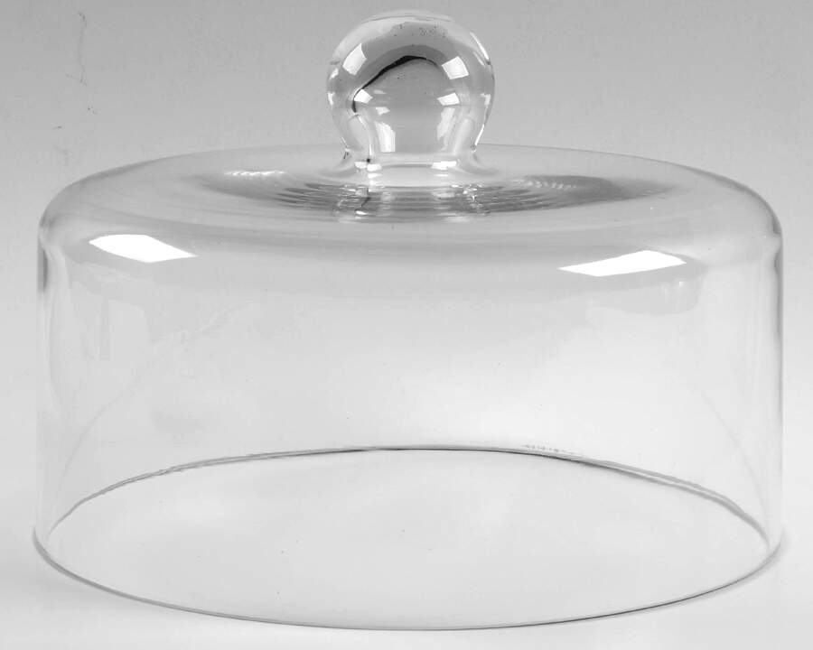 French Perle Scallop Glass Dome for Pedestal Cake Plate by Lenox-1