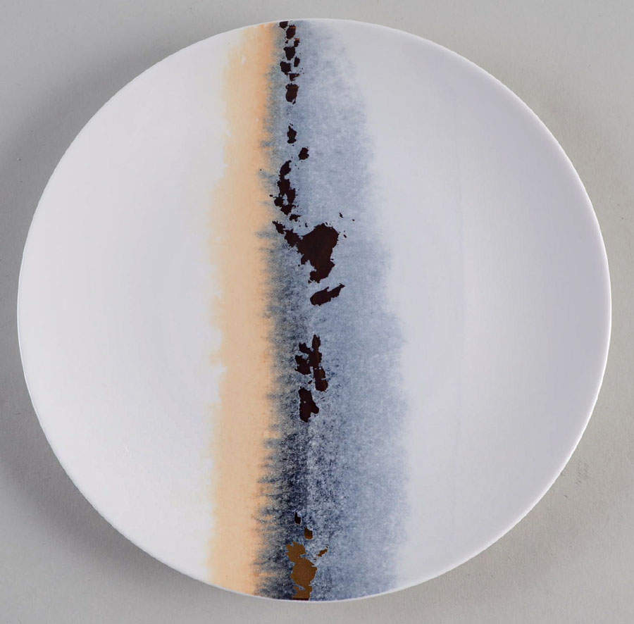 Watercolor Horizons Indigo Tidbit Plate by Lenox-1