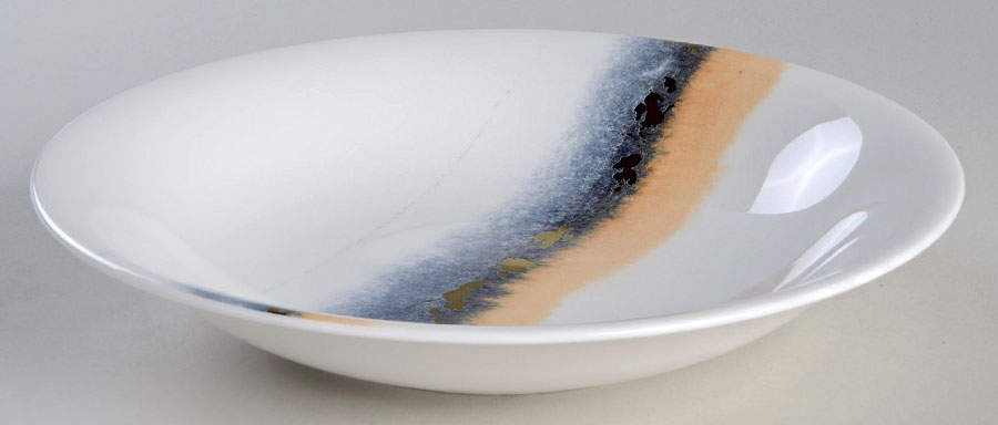 Watercolor Horizons Indigo 8" Soup/Pasta Bowl by Lenox-1