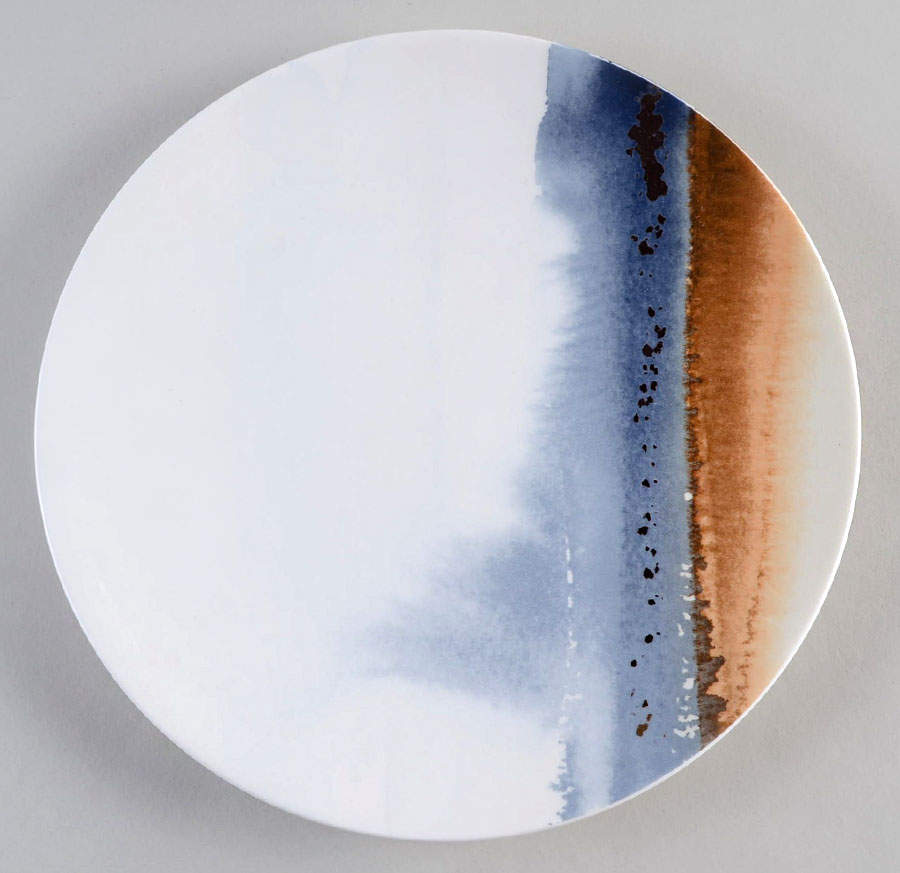 Watercolor Horizons Indigo Luncheon Plate by Lenox-1