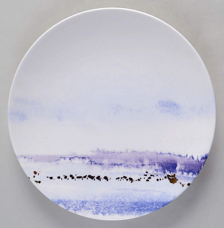 Watercolor Horizons Amethyst Luncheon Plate by Lenox-1