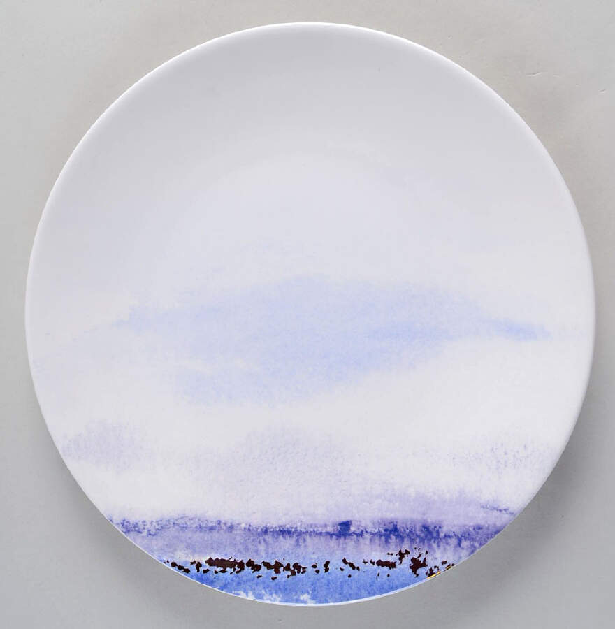 Watercolor Horizons Amethyst Dinner Plate by Lenox-1