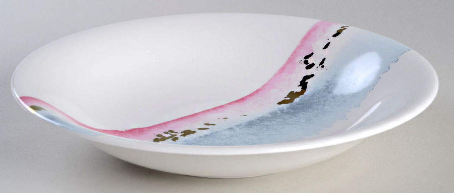 Watercolor Horizons Gray 8" Soup/Pasta Bowl by Lenox-1