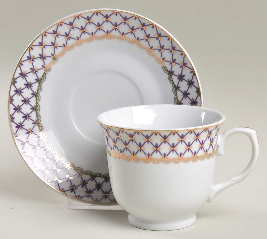LOS42 Footed Cup & Saucer Set by Lomonosov-1
