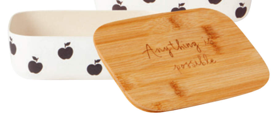 Apple Toss Bamboo Bento/Lunch Box & Lid by Lenox-1