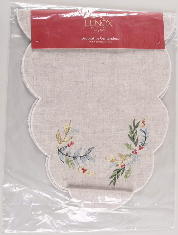 French Perle Berry 14" X 31" Centerpiece Cloth Runner by Lenox-1