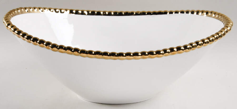 L6P1 14" Oval Serving Bowl by La Pinetina-1