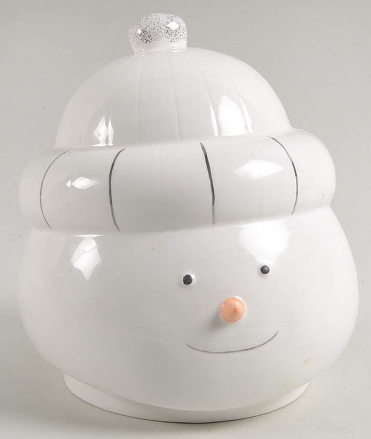 Snowman Lid for Figural Cookie Jar by Lenox-1