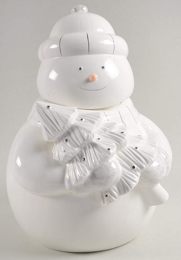Snowman Figural Cookie Jar & Lid by Lenox-1