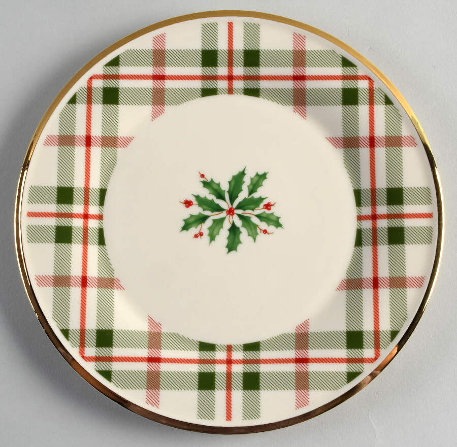 Holiday Plaid Accent Luncheon Plate by Lenox-1