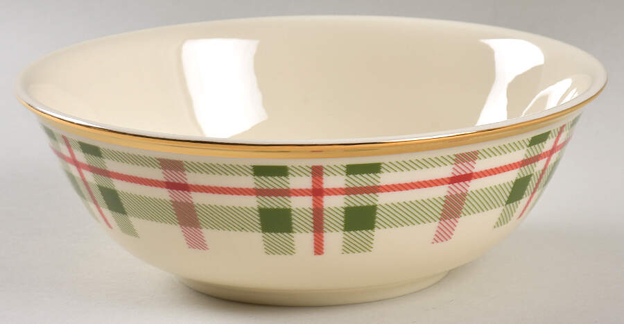 Holiday Plaid Soup/Cereal Bowl by Lenox-1