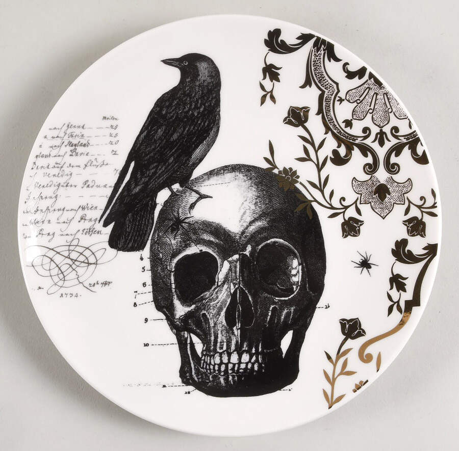 Vintage Gold Halloween Accent Salad Plate by Lenox-1