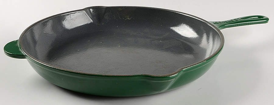 Emerald Green 11" Cast Iron Open Skillet by Le Creuset-1