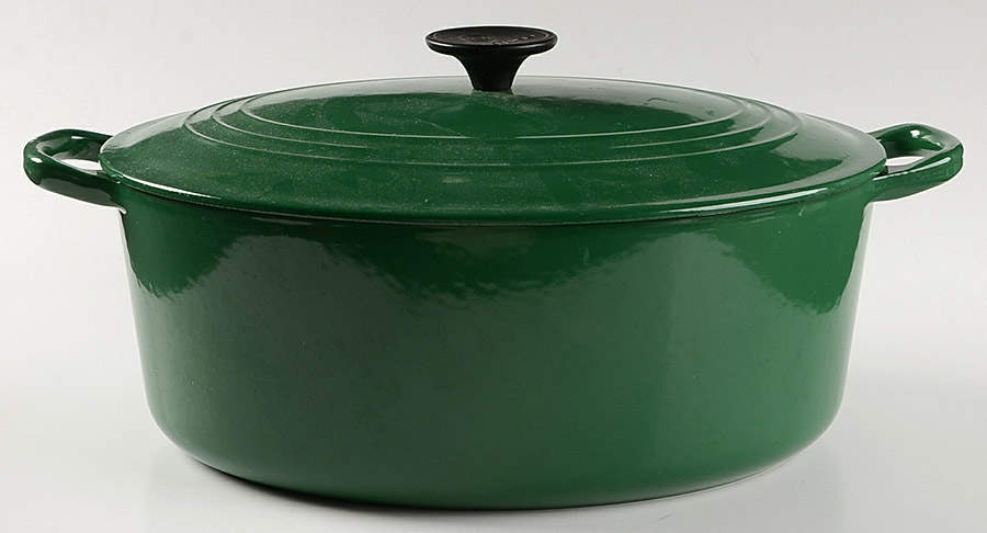 Emerald Green 6.75 Qt Cast Iron Oval Dutch Oven & Lid by Le Creuset-1