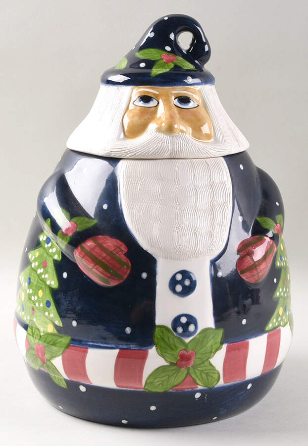 Santa Cookie Jars Figural Cookie Jar & Lid by Laurie Gates-1