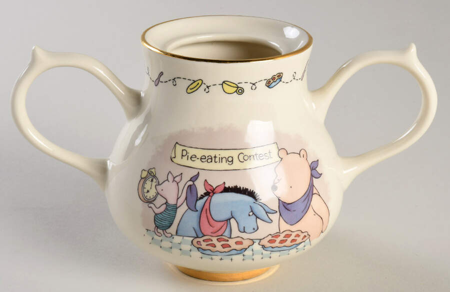 Pooh's Party Sugar Bowl No Lid by Lenox-1
