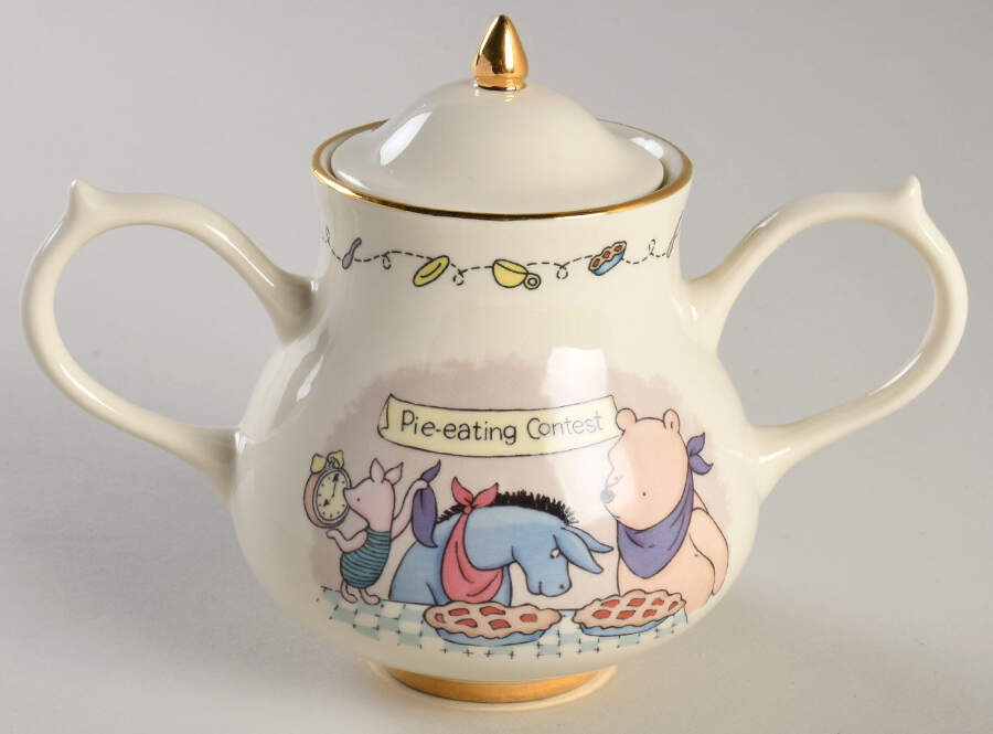 Pooh's Party Sugar Bowl & Lid by Lenox-1